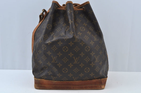 Authentic Louis Vuitton Monogram Noe Shoulder Drawstring Bag M42224 LV K9938