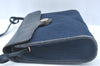 Auth Christian Dior Trotter Shoulder Cross Body Bag Canvas Leather Navy K9939