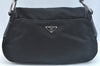 Authentic PRADA Nylon Leather Shoulder Hand Bag Purse Black K9940