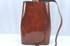 Authentic Cartier Panthere Shoulder Cross Body Bag Purse Leather Brown K9941