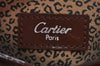 Authentic Cartier Panthere Shoulder Cross Body Bag Purse Leather Brown K9941