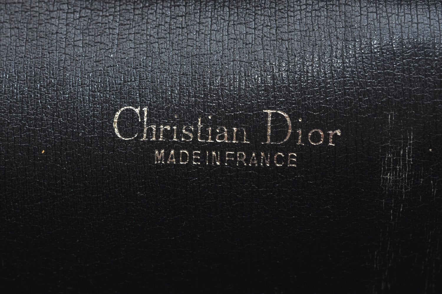 Authentic Christian Dior Honeycomb Chain Shoulder Cross Bag Canvas Black K9944