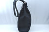 Authentic HERMES Her Bag MM 2Way Shoulder Hand Bag Canvas Leather Black K9946