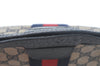 Authentic GUCCI Sherry Line Clutch Hand Bag Purse GG PVC Leather Navy Blue K9948
