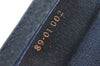 Authentic GUCCI Sherry Line Clutch Hand Bag Purse GG PVC Leather Navy Blue K9948