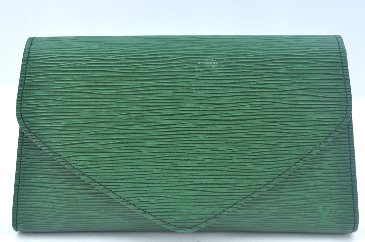 Authentic Louis Vuitton Epi Arts Deco PM Clutch Hand Bag Green M52634 LV K9951