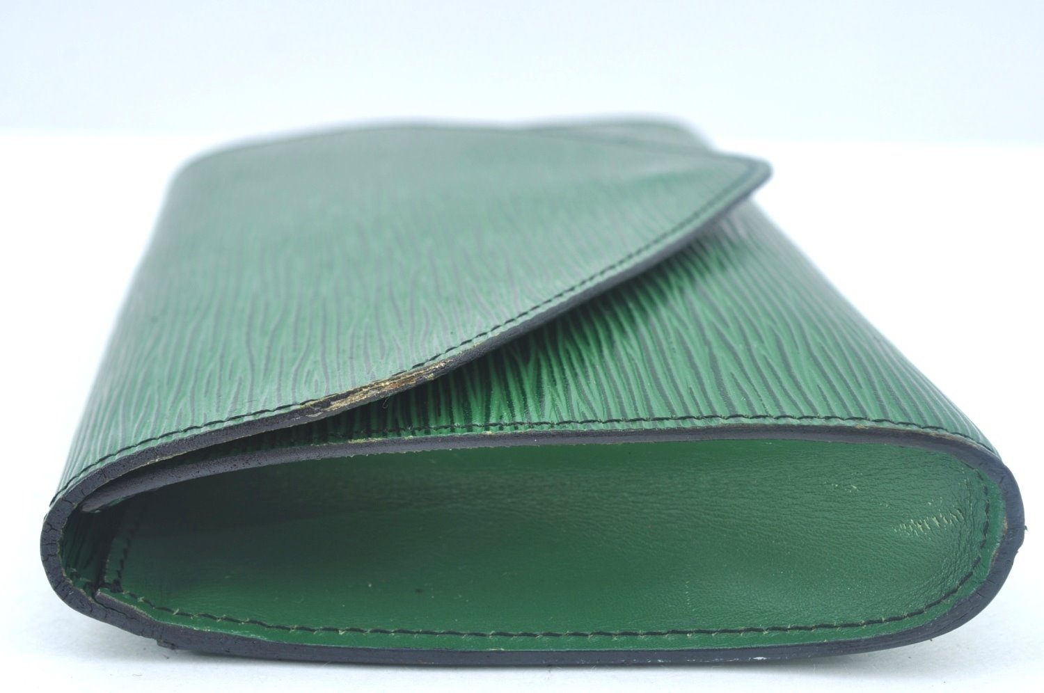 Authentic Louis Vuitton Epi Arts Deco PM Clutch Hand Bag Green M52634 LV K9951