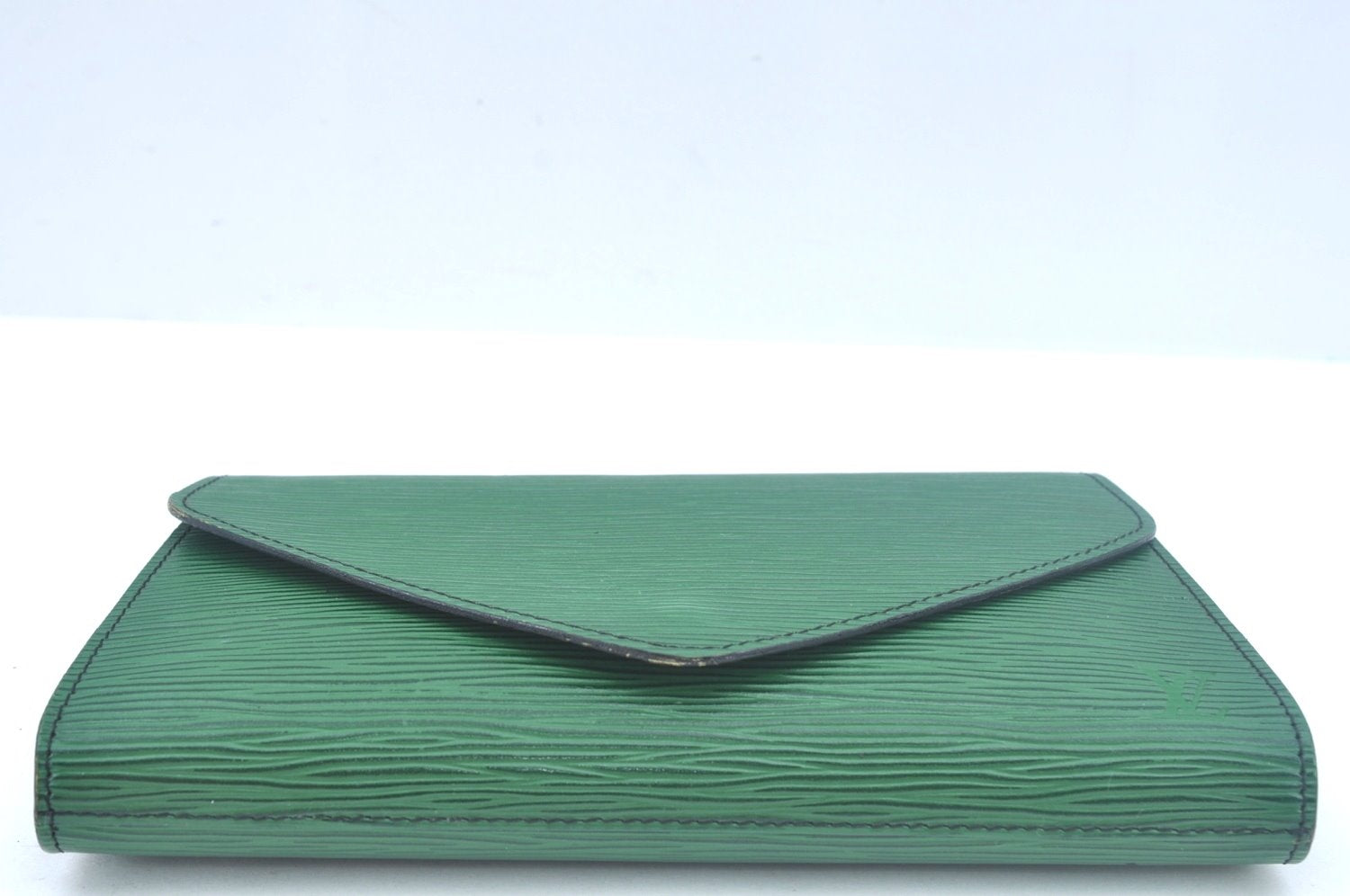 Authentic Louis Vuitton Epi Arts Deco PM Clutch Hand Bag Green M52634 LV K9951