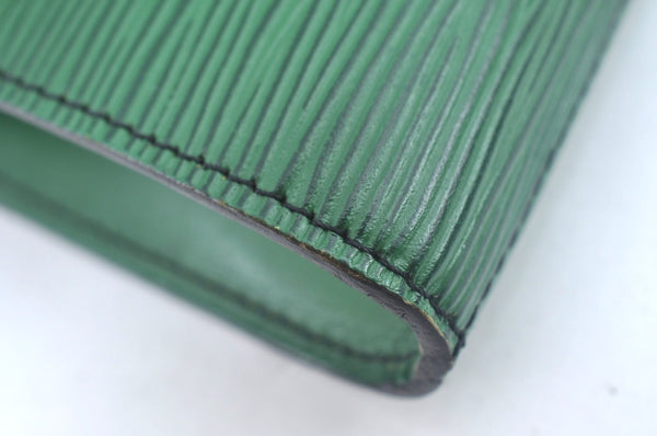 Authentic Louis Vuitton Epi Arts Deco PM Clutch Hand Bag Green M52634 LV K9951