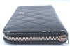 Authentic CHANEL Calf Skin Long Wallet Black CC Logo Junk K9952