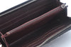 Authentic CHANEL Calf Skin Long Wallet Black CC Logo Junk K9952