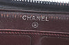 Authentic CHANEL Calf Skin Long Wallet Black CC Logo Junk K9952