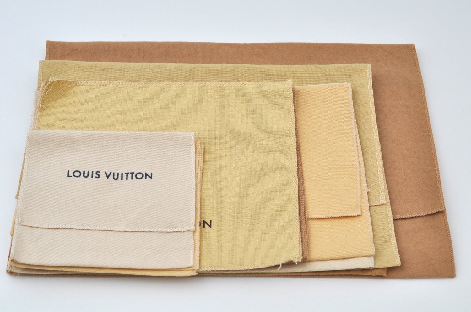 Authentic Louis Vuitton Dust Bag 10 Set Cotton Beige 13x9.1x0.2 LV K9953