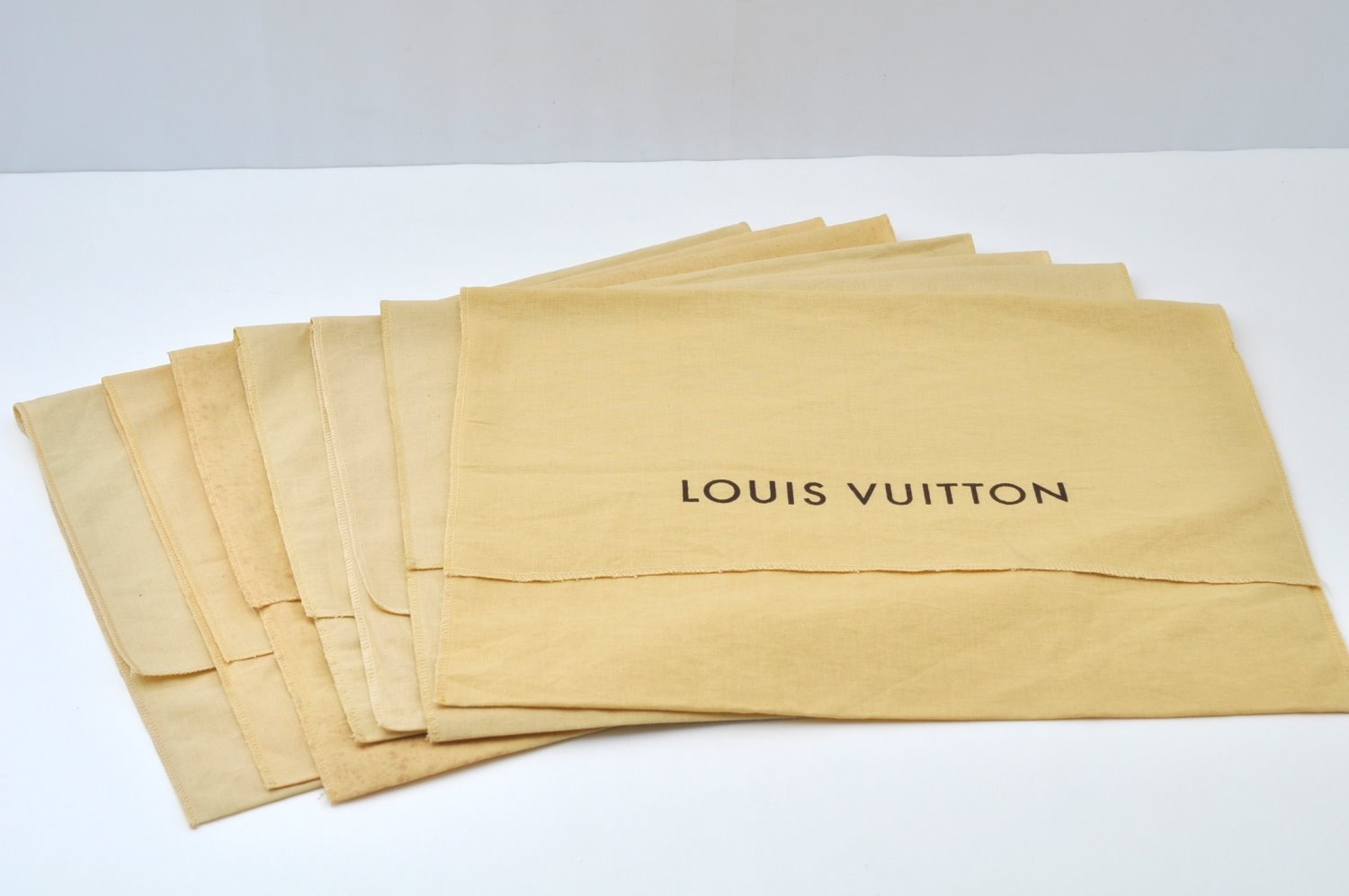 Authentic Louis Vuitton Dust Bag 10 Set Cotton Beige 18.1x13.4x0.2 LV K9954