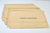 Authentic Louis Vuitton Dust Bag 10 Set Cotton Beige 17.7x14.2x0.2 LV K9955