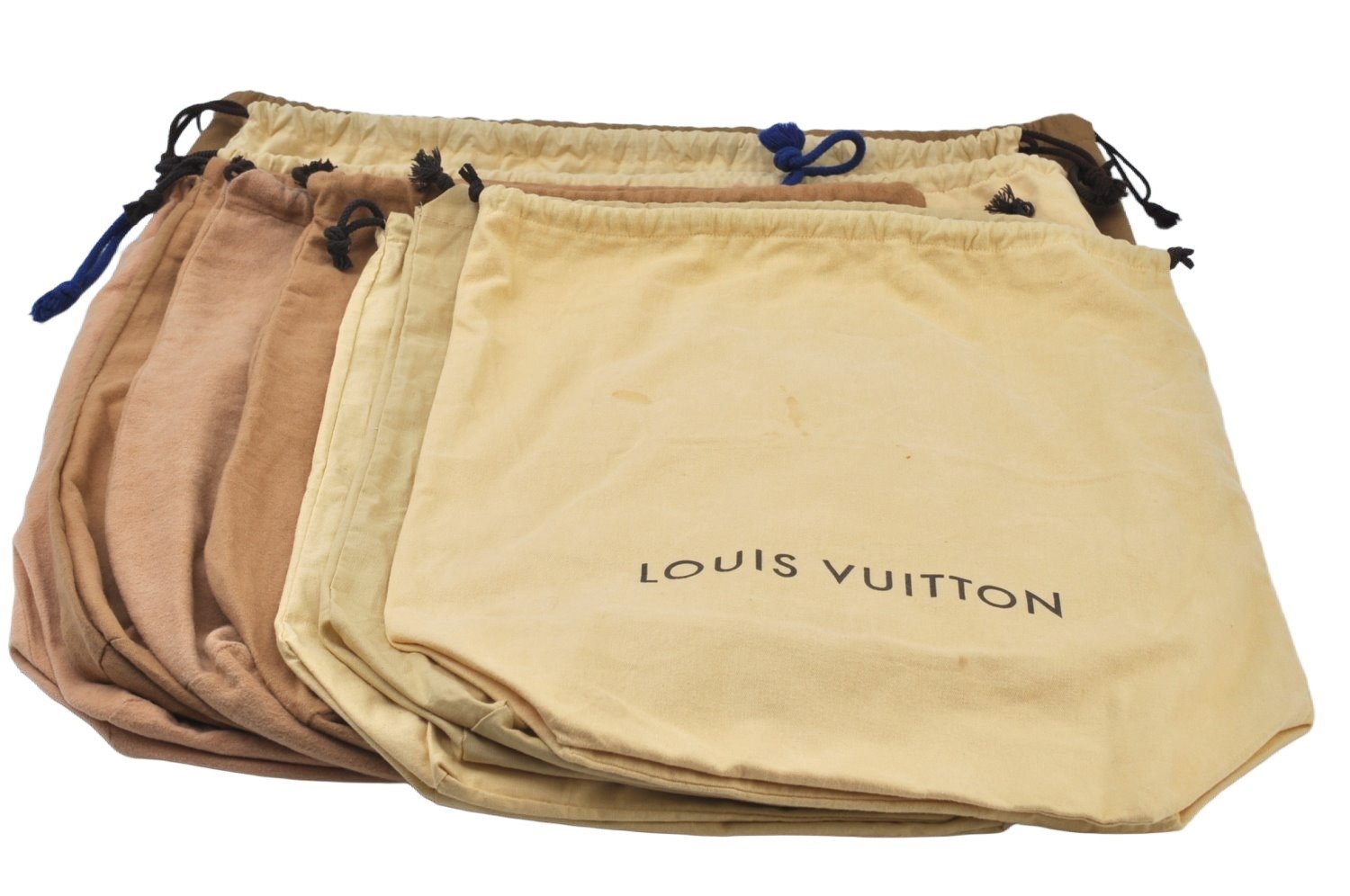 Authentic Louis Vuitton Dust Bag 10 Set Cotton Beige 16.9x19.7x6.3 LV K9956