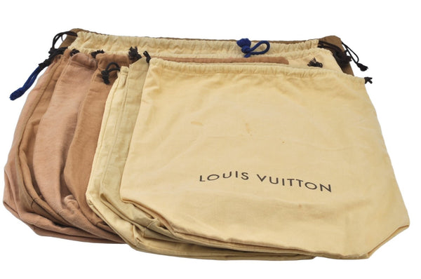 Authentic Louis Vuitton Dust Bag 10 Set Cotton Beige 16.9x19.7x6.3 LV K9956
