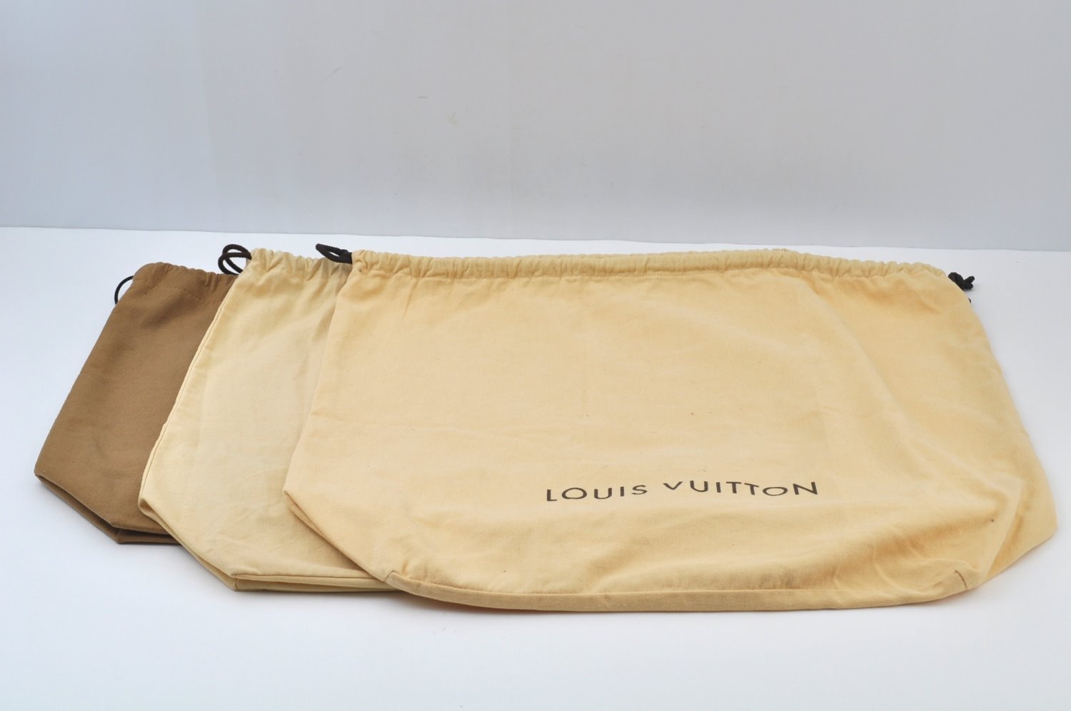Authentic Louis Vuitton Dust Bag 10 Set Cotton Beige 16.9x19.7x6.3 LV K9956