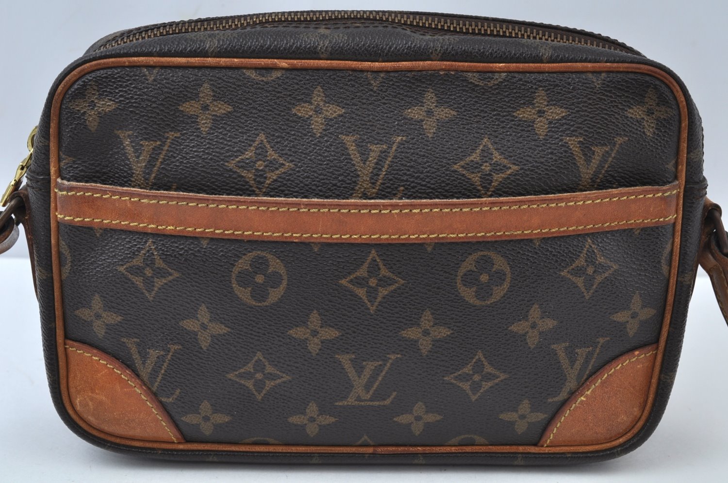Authentic Louis Vuitton Monogram Trocadero 23 Shoulder Cross Bag M51276 LV K9957