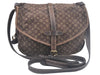 Auth Louis Vuitton Monogram Mini Lin Saumur 30 Shoulder Bag M95227 Brown K9959