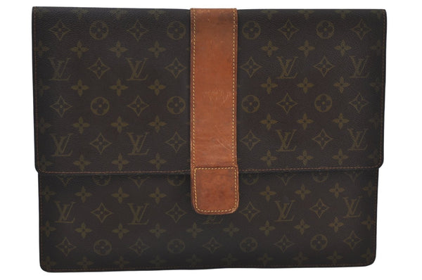 Auth Louis Vuitton Monogram Lena Portfolio Clutch Document Case Old Model K9962