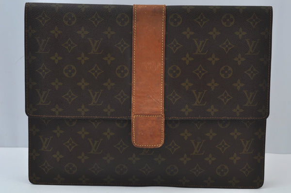 Auth Louis Vuitton Monogram Lena Portfolio Clutch Document Case Old Model K9962