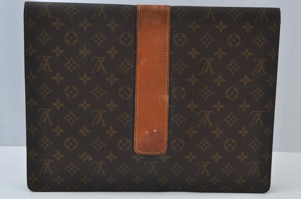 Auth Louis Vuitton Monogram Lena Portfolio Clutch Document Case Old Model K9962