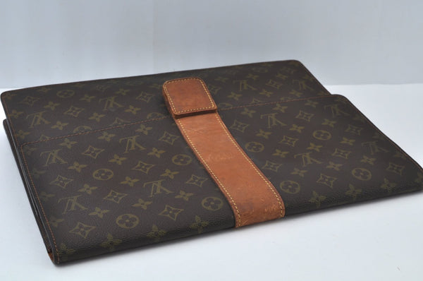 Auth Louis Vuitton Monogram Lena Portfolio Clutch Document Case Old Model K9962