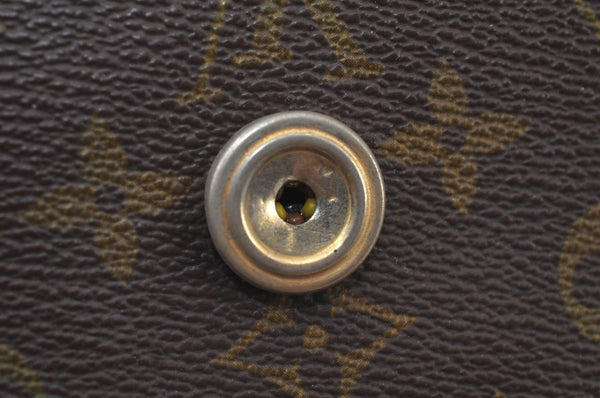 Auth Louis Vuitton Monogram Lena Portfolio Clutch Document Case Old Model K9962