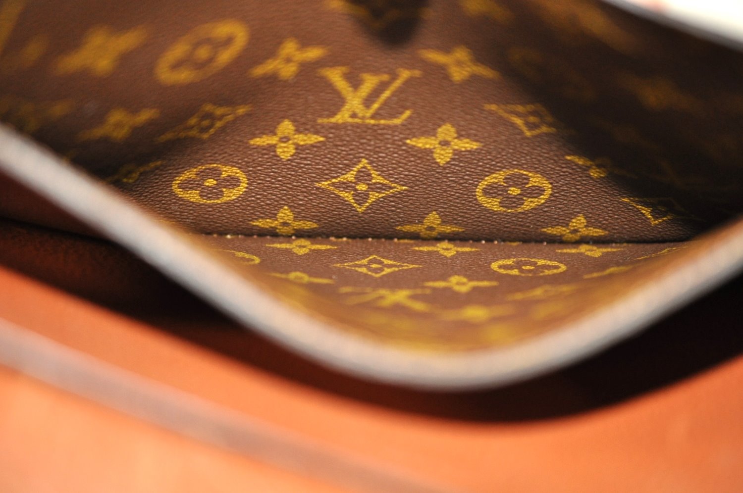 Auth Louis Vuitton Monogram Lena Portfolio Clutch Document Case Old Model K9962