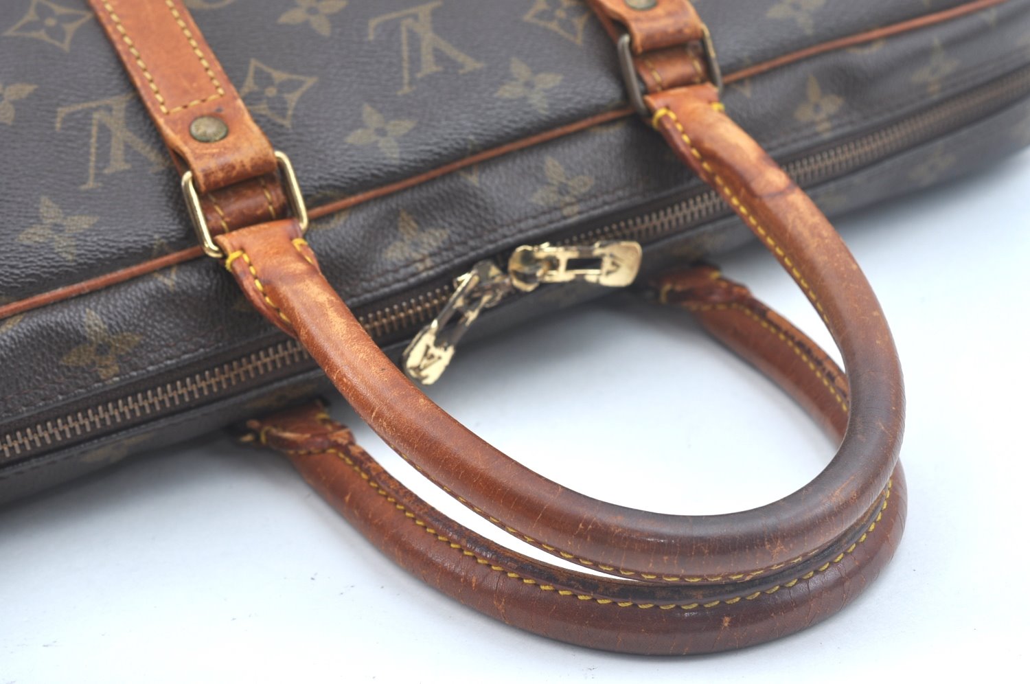 Auth Louis Vuitton Monogram Porte Documents Voyage M53361 Briefcase Junk K9966