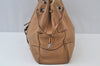 Authentic PRADA Vintage Leather Shoulder Bag Beige K9968