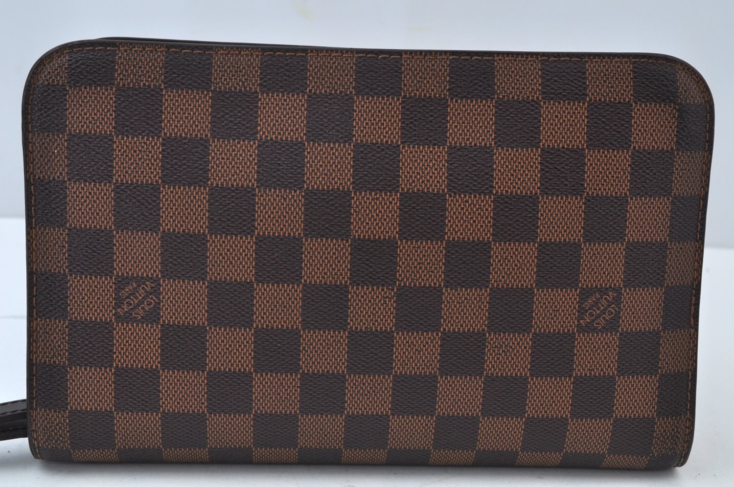 Authentic Louis Vuitton Damier Saint Louis Clutch Hand Bag Purse N51993 LV K9971