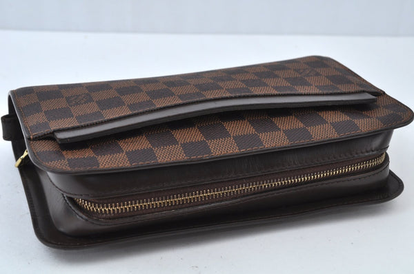 Authentic Louis Vuitton Damier Saint Louis Clutch Hand Bag Purse N51993 LV K9971