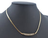 Authentic Christian Dior Gold Tone Chain Pendant Rhinestone Necklace CD K9973