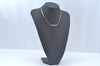 Authentic Christian Dior Gold Tone Chain Pendant Rhinestone Necklace CD K9973