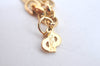 Authentic Christian Dior Gold Tone Chain Pendant Rhinestone Necklace CD K9973