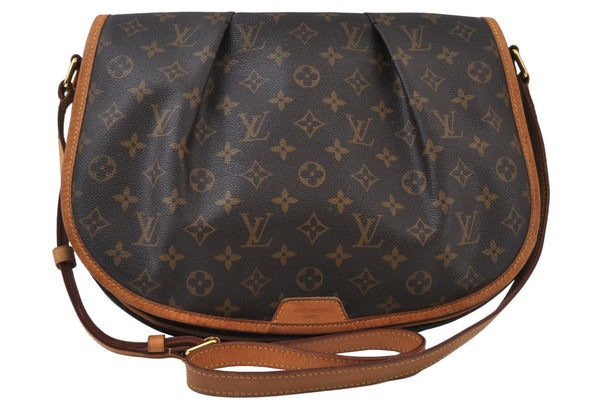 Authentic Louis Vuitton Monogram Menilmontant MM M40473 Shoulder Cross Bag K9974