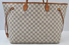 Authentic Louis Vuitton Damier Azur Neverfull GM N51108 Shoulder Tote Bag K9975