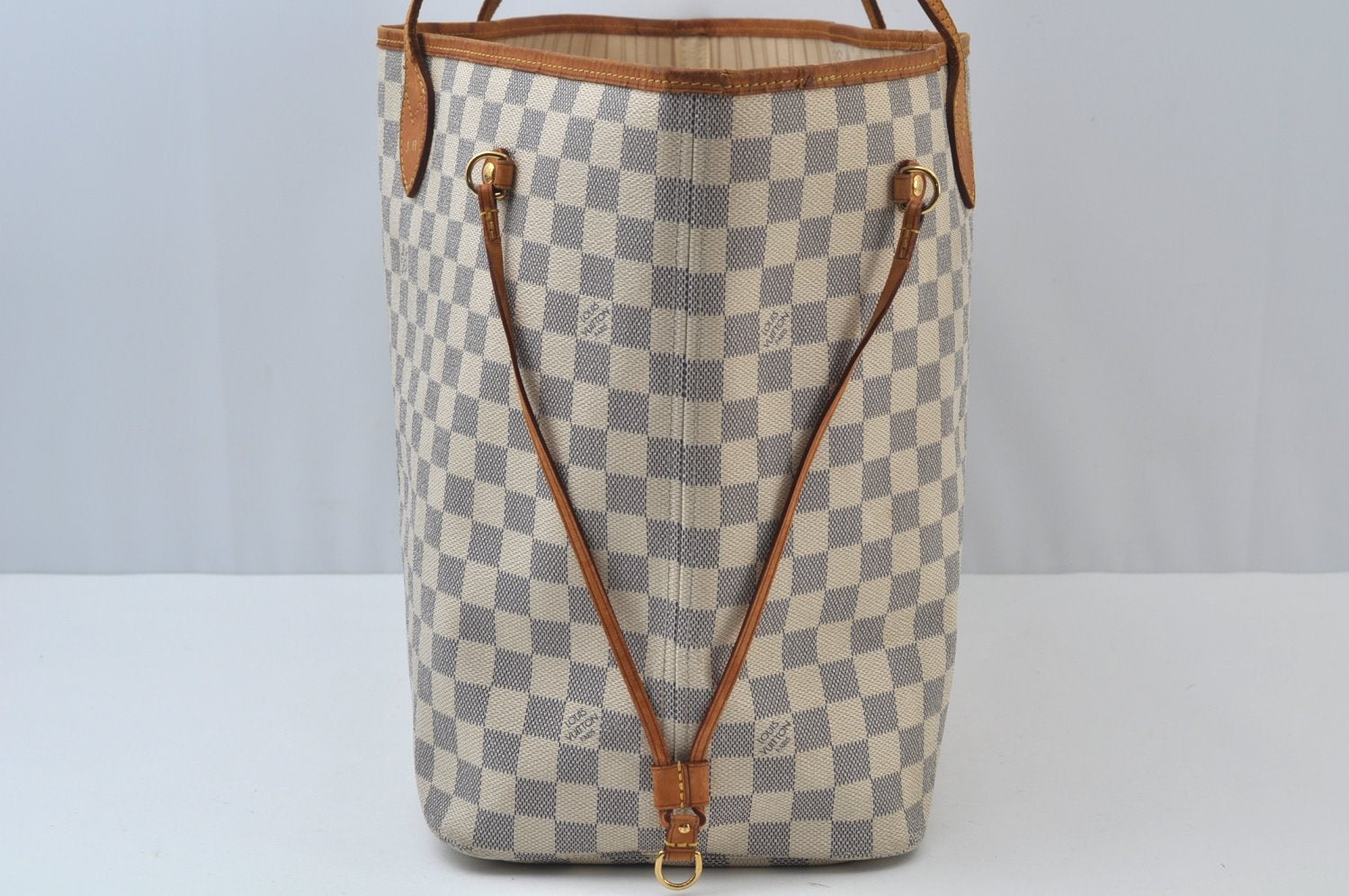 Authentic Louis Vuitton Damier Azur Neverfull GM N51108 Shoulder Tote Bag K9975