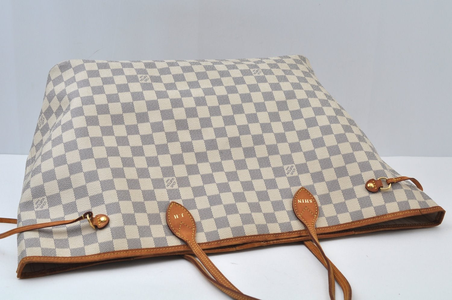 Authentic Louis Vuitton Damier Azur Neverfull GM N51108 Shoulder Tote Bag K9975