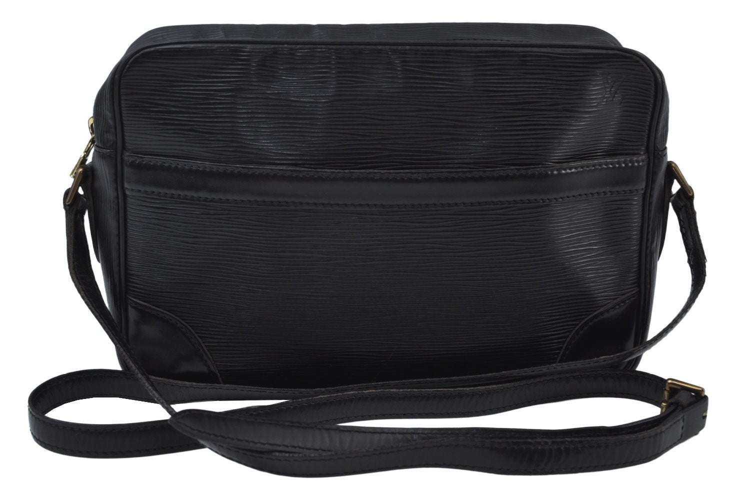 Auth Louis Vuitton Epi Trocadero 27 Shoulder Cross Bag Black M52302 LV K9978