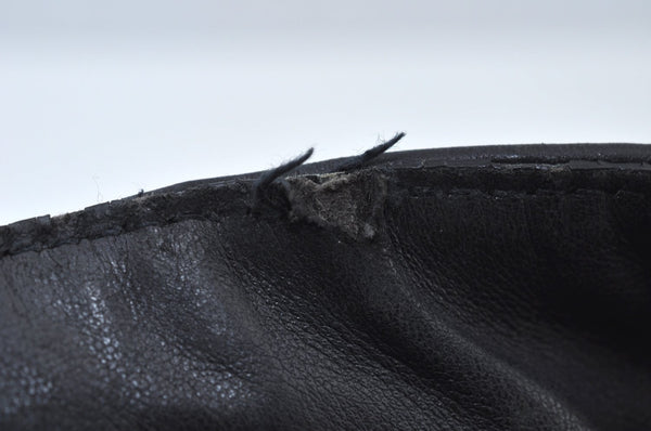 Authentic BOTTEGA VENETA Intrecciato Leather Shoulder Bag Black K9981