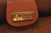Authentic GUCCI Bamboo Shoulder Bag GG Leather Brown K9983