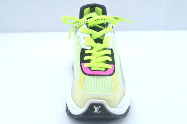 Authentic Louis Vuitton Sneakers Canvas Size US 12 Yellow Pink Black LV K9984