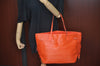 Authentic Louis Vuitton Epi Neverfull MM Shoulder Tote Bag M40884 Orange K9985