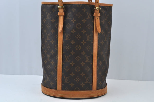 Authentic Louis Vuitton Monogram Bucket GM Shoulder Tote Bag M42236 LV K9986