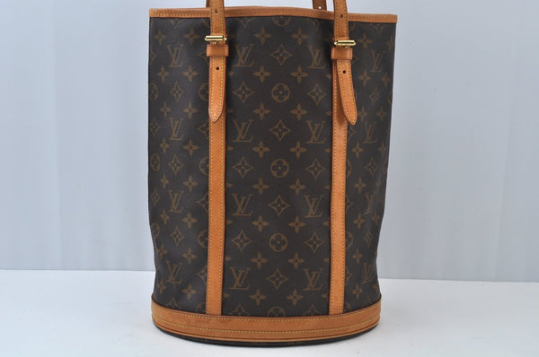 Authentic Louis Vuitton Monogram Bucket GM Shoulder Tote Bag M42236 LV K9986