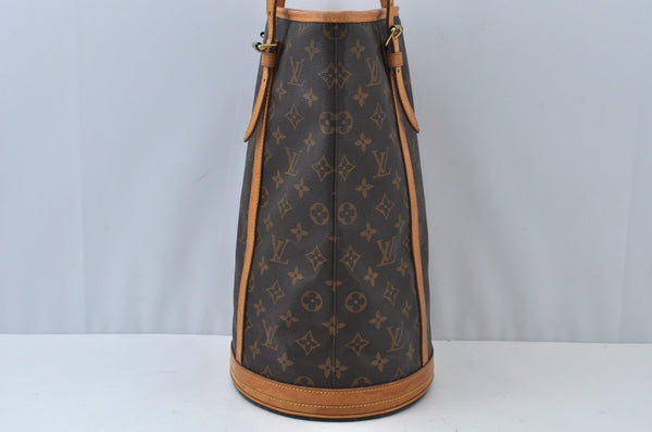 Authentic Louis Vuitton Monogram Bucket GM Shoulder Tote Bag M42236 LV K9986