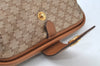 Authentic CELINE Macadam Blason Pattern Pouch PVC Leather Beige K9987